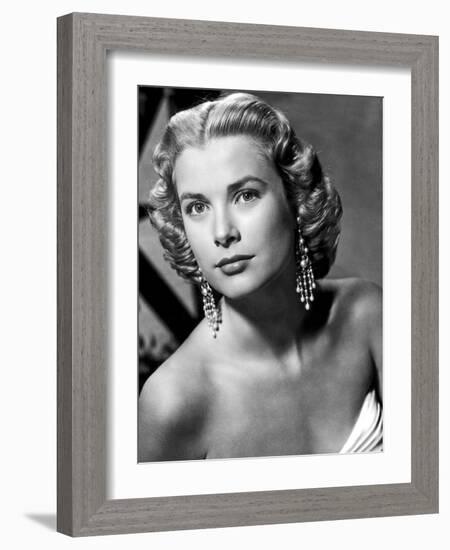 Grace Kelly, 1954 (b/w photo)-null-Framed Photo