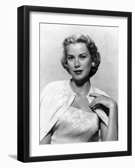 Grace Kelly (b/w photo)-null-Framed Photo