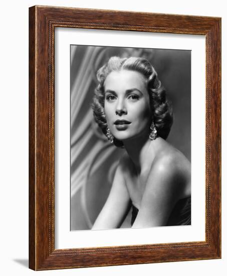 Grace Kelly (b/w photo)-null-Framed Photo