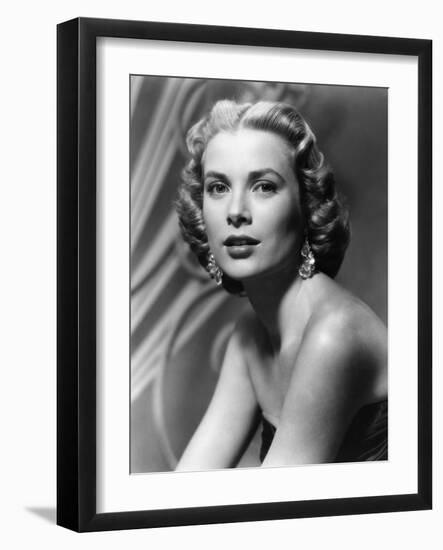 Grace Kelly (b/w photo)-null-Framed Photo