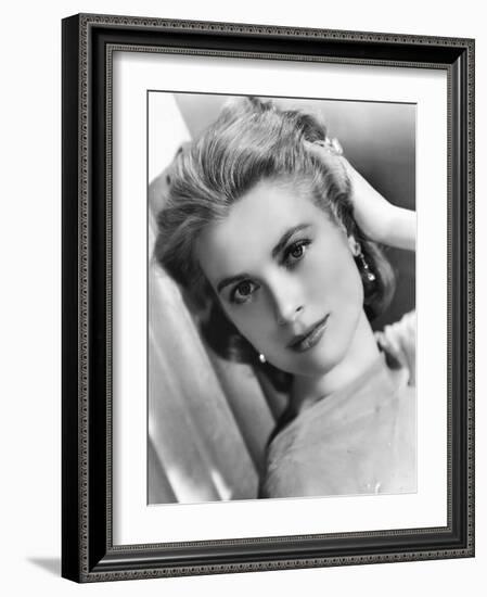 Grace Kelly (b/w photo)-null-Framed Photo