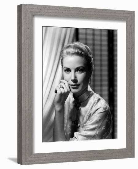 Grace Kelly (b/w photo)-null-Framed Photo