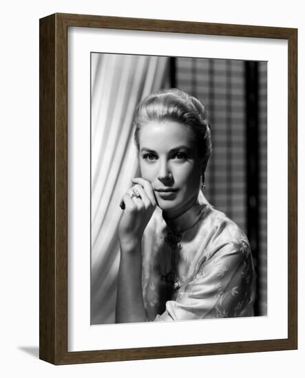 Grace Kelly (b/w photo)-null-Framed Photo