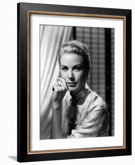 Grace Kelly (b/w photo)-null-Framed Photo