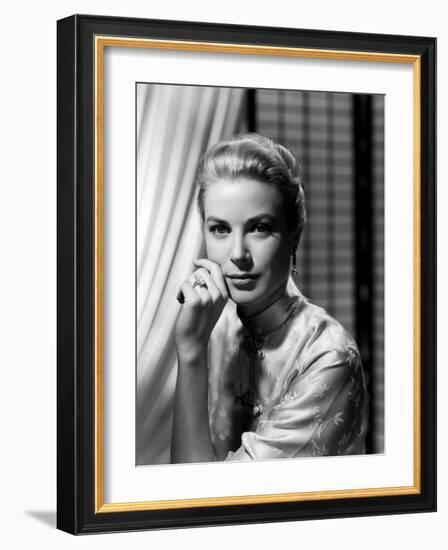 Grace Kelly (b/w photo)-null-Framed Photo