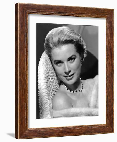 Grace Kelly (b/w photo)-null-Framed Photo