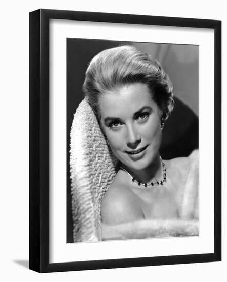 Grace Kelly (b/w photo)-null-Framed Photo