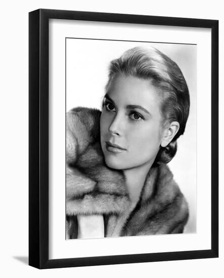 Grace Kelly (b/w photo)-null-Framed Photo