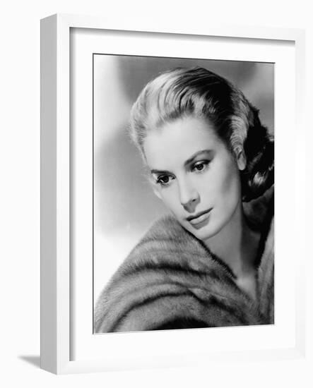 Grace Kelly (b/w photo)-null-Framed Photo