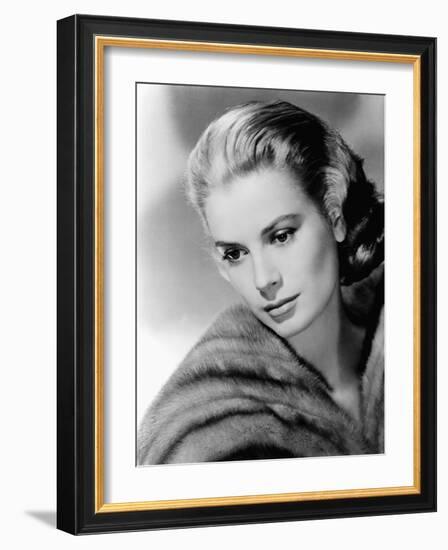 Grace Kelly (b/w photo)-null-Framed Photo