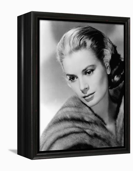 Grace Kelly (b/w photo)-null-Framed Stretched Canvas