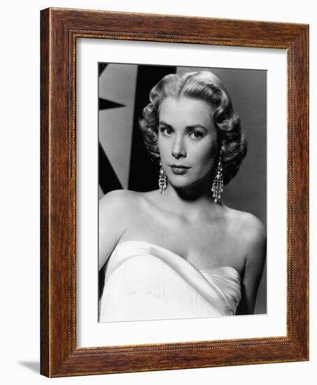 Grace Kelly (b/w photo)-null-Framed Photo