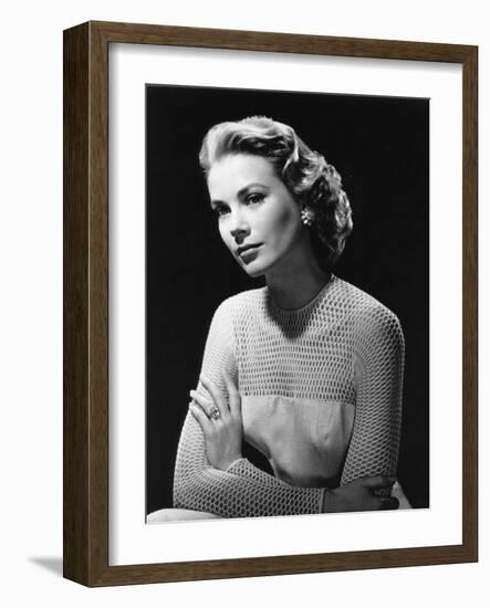 Grace Kelly (b/w photo)-null-Framed Photo