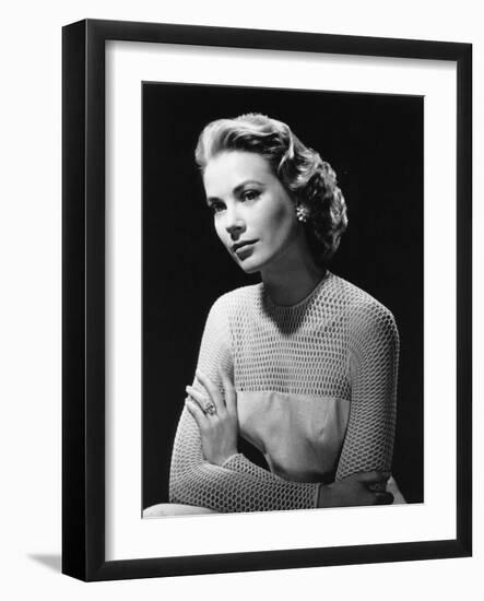 Grace Kelly (b/w photo)-null-Framed Photo