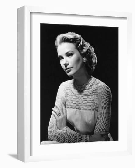 Grace Kelly (b/w photo)-null-Framed Photo