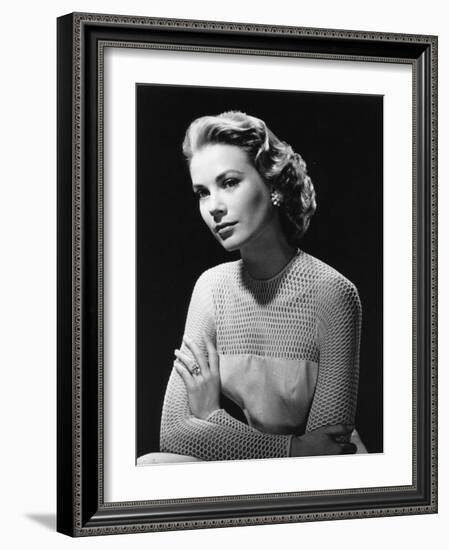 Grace Kelly (b/w photo)-null-Framed Photo