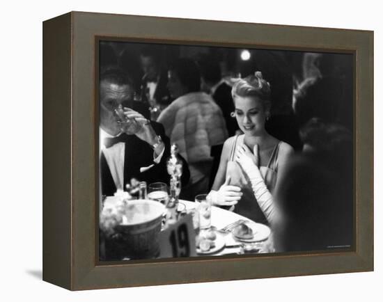 Grace Kelly Sitting at Romanoff's-George Silk-Framed Premier Image Canvas