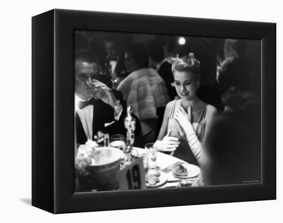 Grace Kelly Sitting at Romanoff's-George Silk-Framed Premier Image Canvas