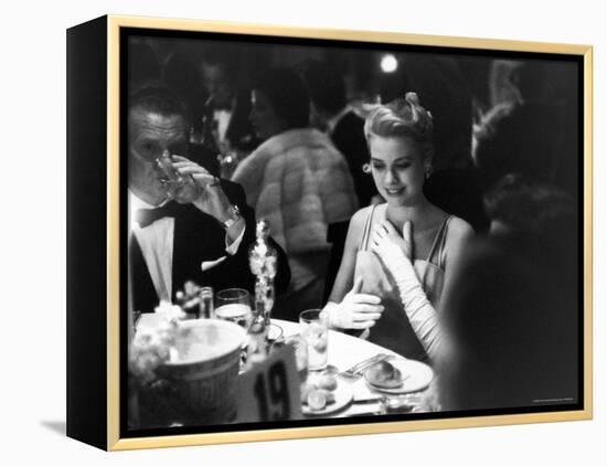 Grace Kelly Sitting at Romanoff's-George Silk-Framed Premier Image Canvas