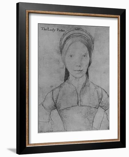 'Grace, Lady Parker', c1540-1543 (1945)-Hans Holbein the Younger-Framed Giclee Print