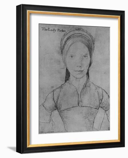 'Grace, Lady Parker', c1540-1543 (1945)-Hans Holbein the Younger-Framed Giclee Print