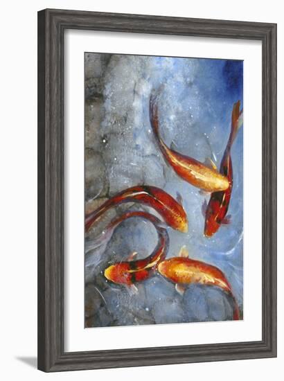 Graceful Koi I-Tim O'toole-Framed Art Print