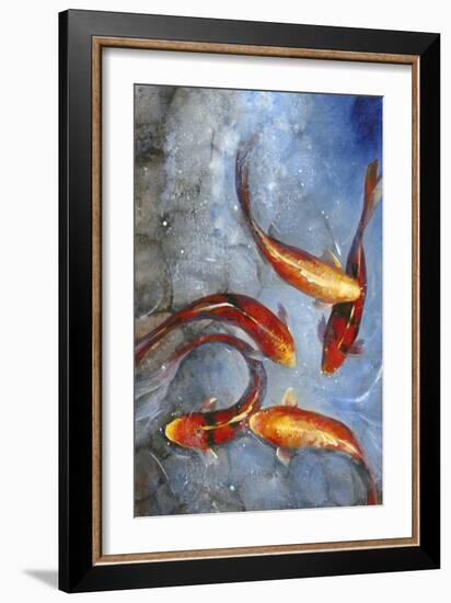 Graceful Koi I-Tim O'toole-Framed Art Print