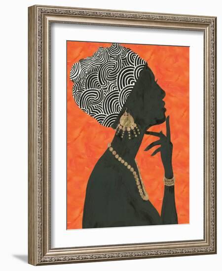 Graceful Majesty I Orange-Emily Adams-Framed Art Print