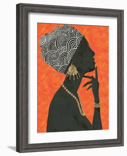 Graceful Majesty I Orange-Emily Adams-Framed Art Print