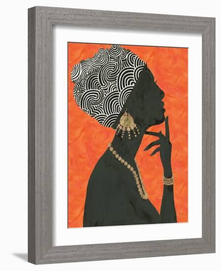 Graceful Majesty I Orange-Emily Adams-Framed Art Print