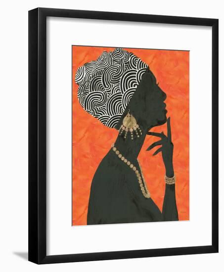 Graceful Majesty I Orange-Emily Adams-Framed Art Print