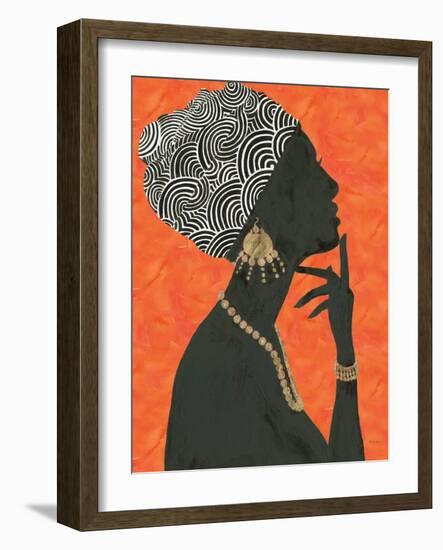 Graceful Majesty I Orange-Emily Adams-Framed Art Print