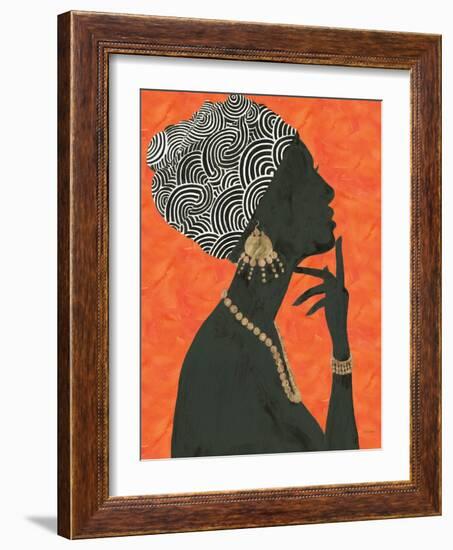 Graceful Majesty I Orange-Emily Adams-Framed Art Print