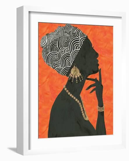 Graceful Majesty I Orange-Emily Adams-Framed Art Print