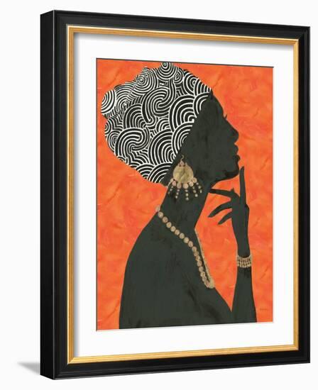 Graceful Majesty I Orange-Emily Adams-Framed Art Print