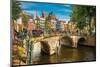 Gracht Canal Bridge Amsterdam-null-Mounted Art Print