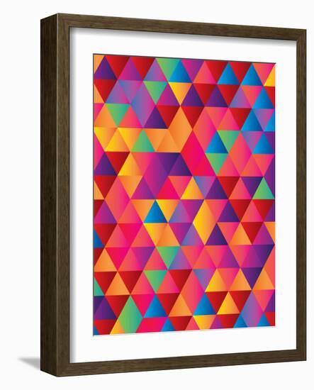 Gradient Background in Geometric Repeat Pattern-barney boogles-Framed Art Print