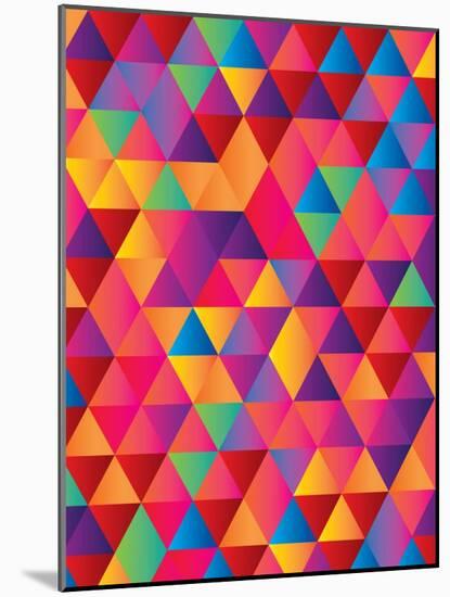 Gradient Background in Geometric Repeat Pattern-barney boogles-Mounted Art Print