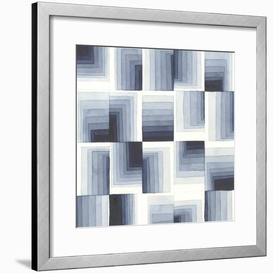 Gradient Indigo I-Nikki Galapon-Framed Art Print