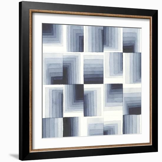 Gradient Indigo I-Nikki Galapon-Framed Art Print