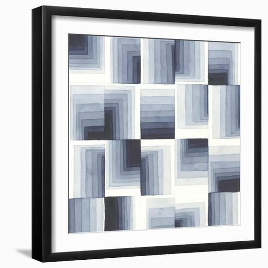 Gradient Indigo I-Nikki Galapon-Framed Art Print