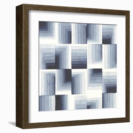 Gradient Indigo I-Nikki Galapon-Framed Art Print