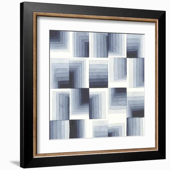 Gradient Indigo I-Nikki Galapon-Framed Art Print