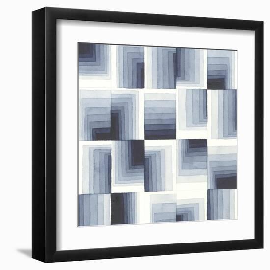 Gradient Indigo I-Nikki Galapon-Framed Art Print