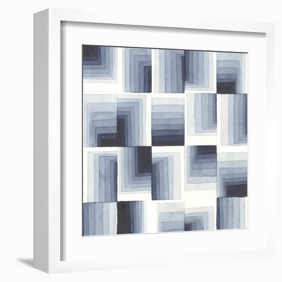 Gradient Indigo I-Nikki Galapon-Framed Art Print