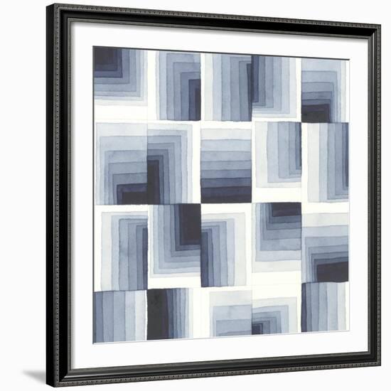 Gradient Indigo I-Nikki Galapon-Framed Art Print