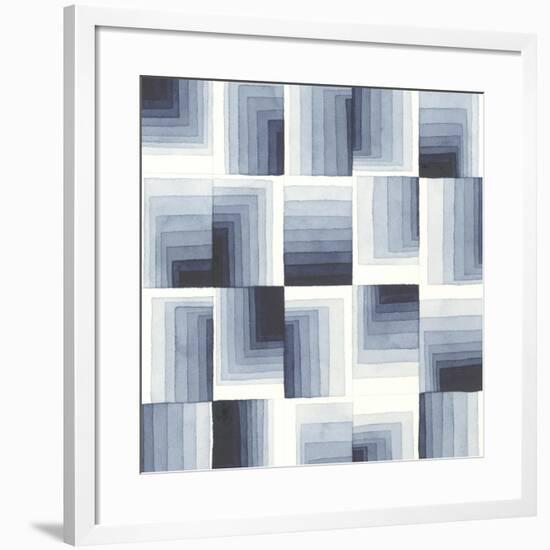 Gradient Indigo I-Nikki Galapon-Framed Art Print