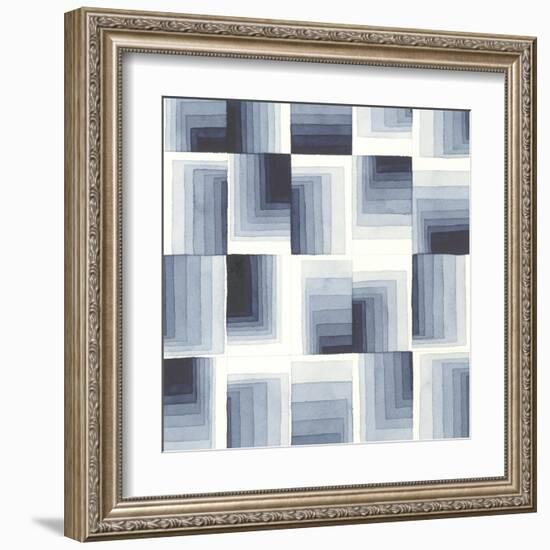 Gradient Indigo II-Nikki Galapon-Framed Art Print