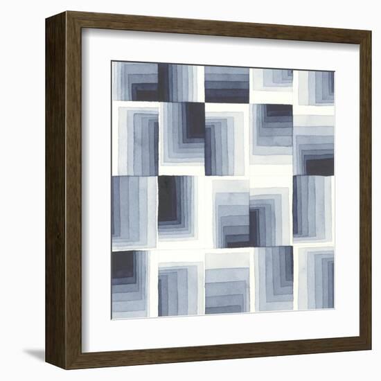 Gradient Indigo II-Nikki Galapon-Framed Art Print