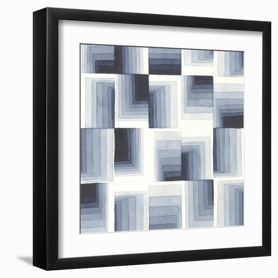 Gradient Indigo II-Nikki Galapon-Framed Art Print